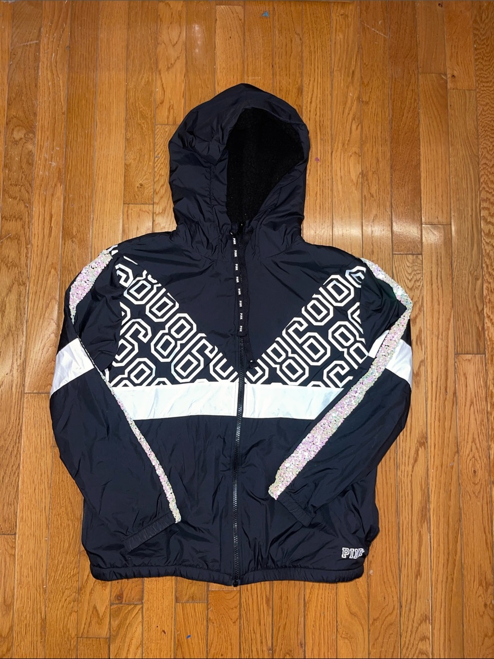 Victoria’s Secret Pink Sherpa Lined Anorak Full-Zip Jacket XS/S